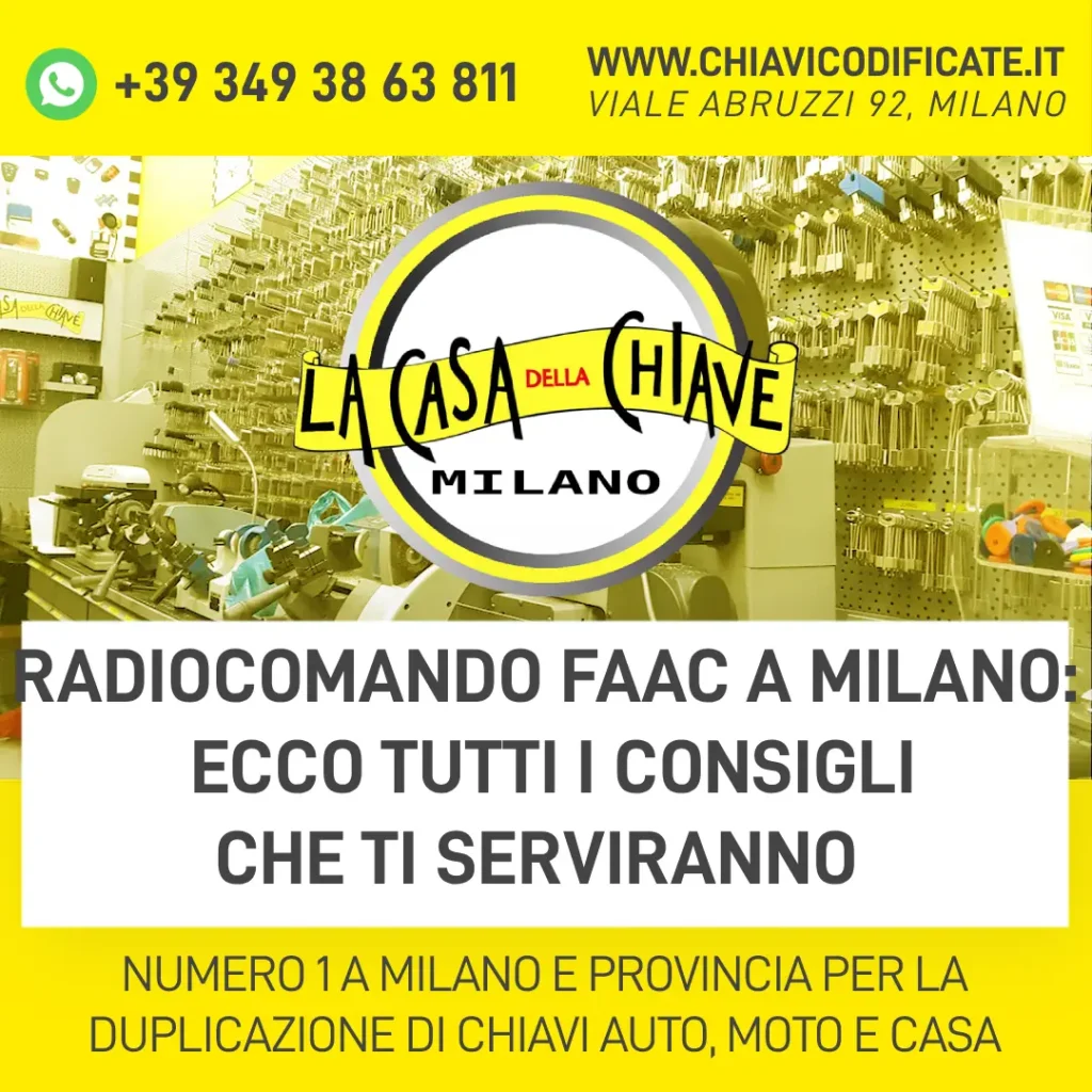 Radiocomando Faac a Milano ecco tutti i consigli che ti serviranno