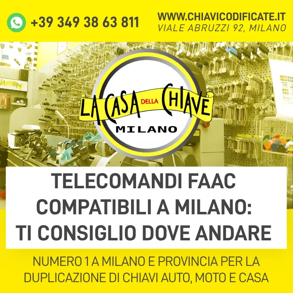 Telecomandi Faac compatibili a Milano ti consiglio dove andare