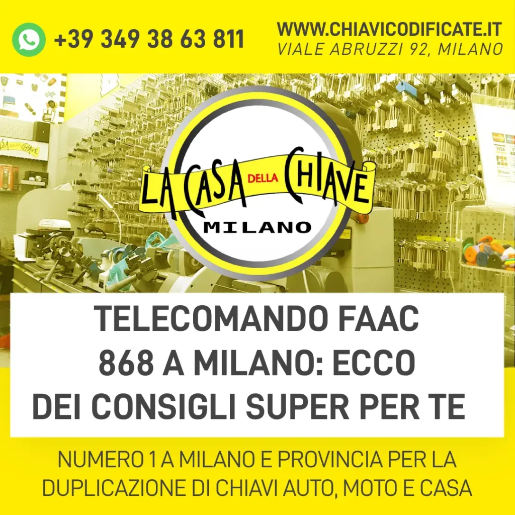 Telecomando Faac 868 a Milano ecco dei consigli super per te