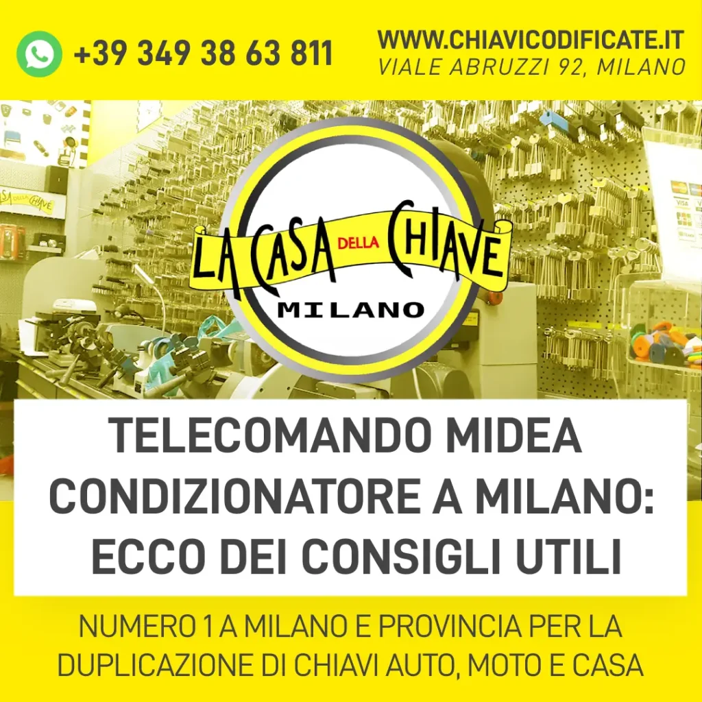 Telecomando Midea condizionatore a Milano ecco dei consigli utili