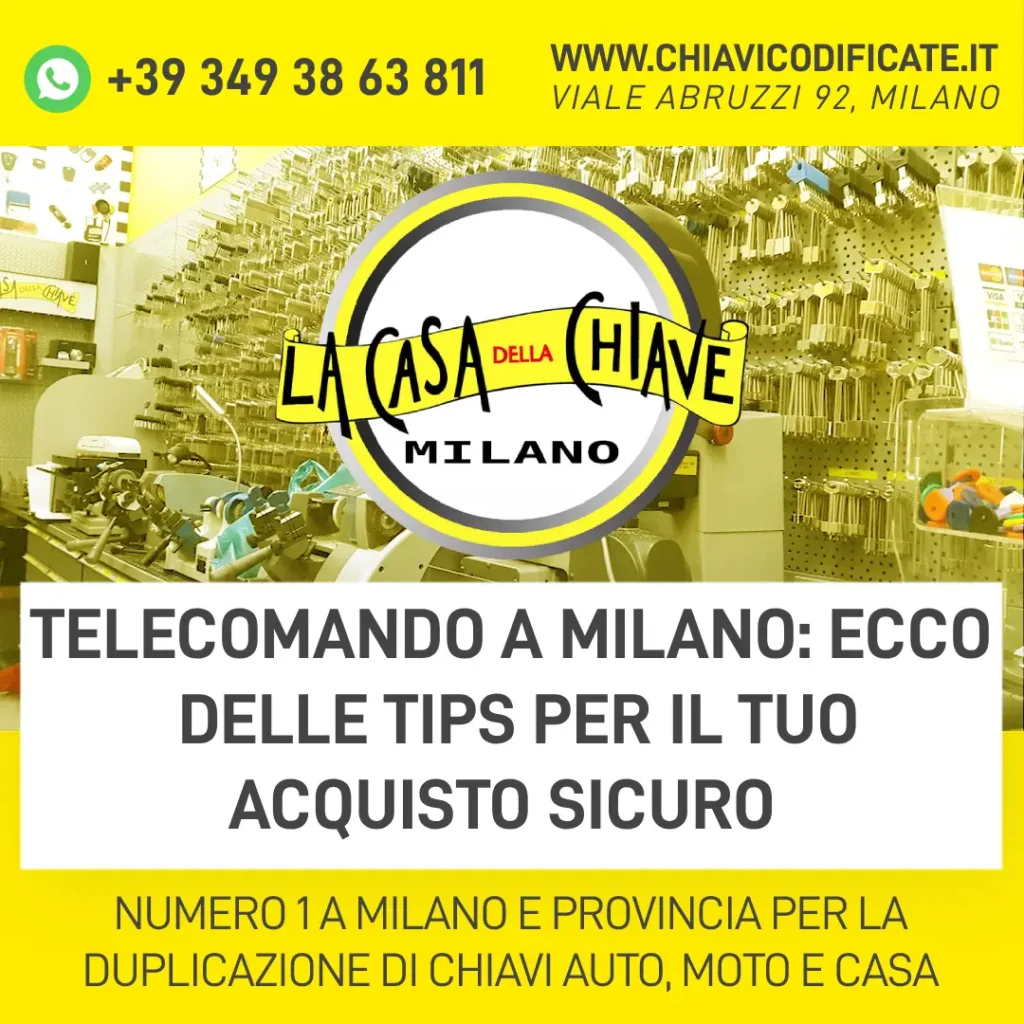 Telecomando a Milano ecco delle tips per il tuo acquisto sicuro