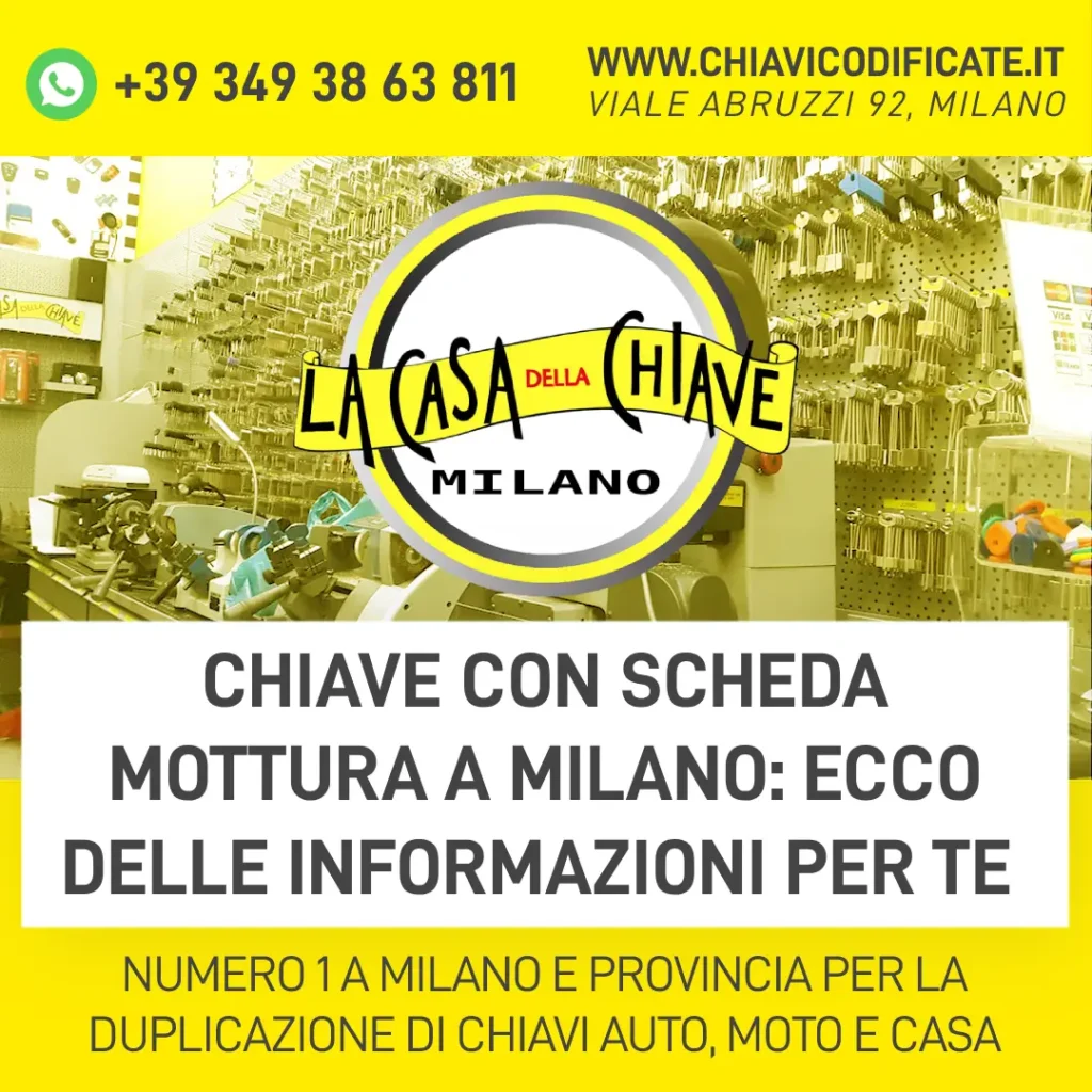Chiave con scheda Mottura a Milano ecco delle informazioni per te