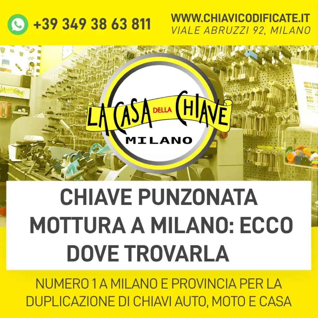 Chiave punzonata Mottura a Milano ecco dove trovarla