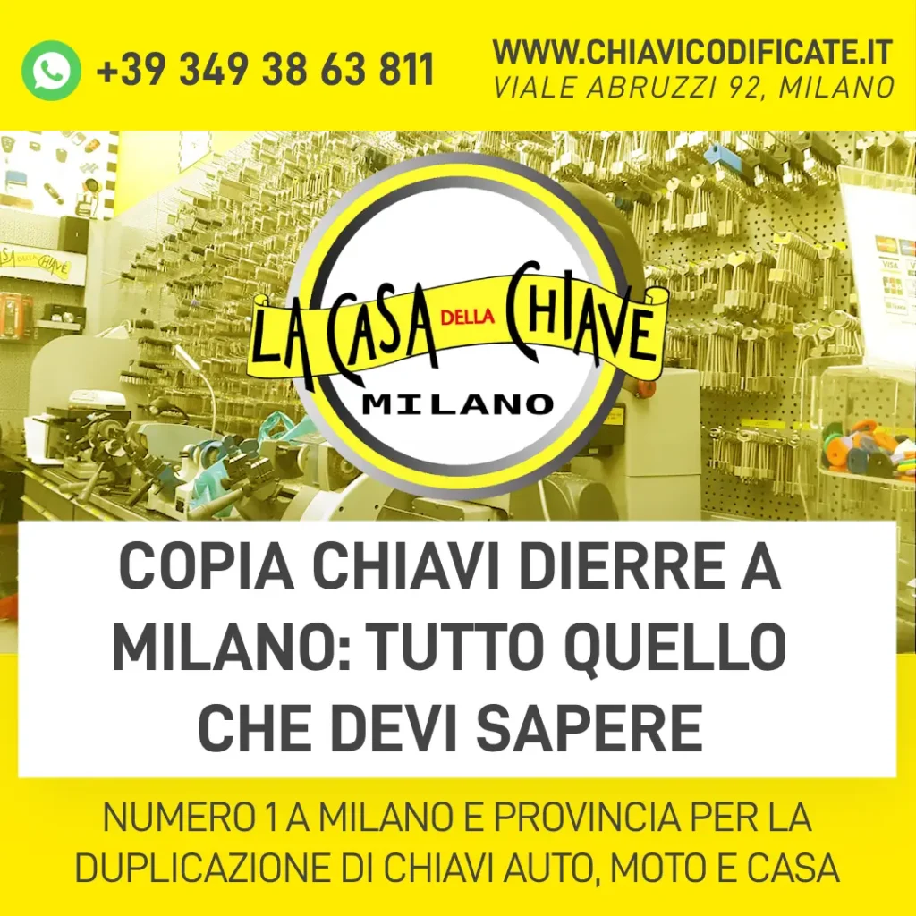 Copia chiavi Dierre a Milano tutto quello che devi sapere