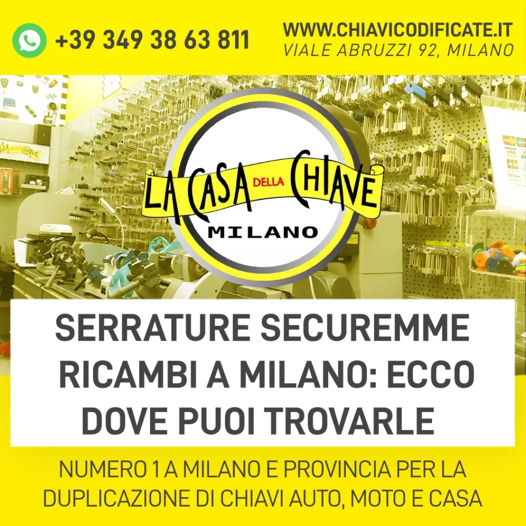 Serrature Securemme ricambi a Milano ecco dove puoi trovarle