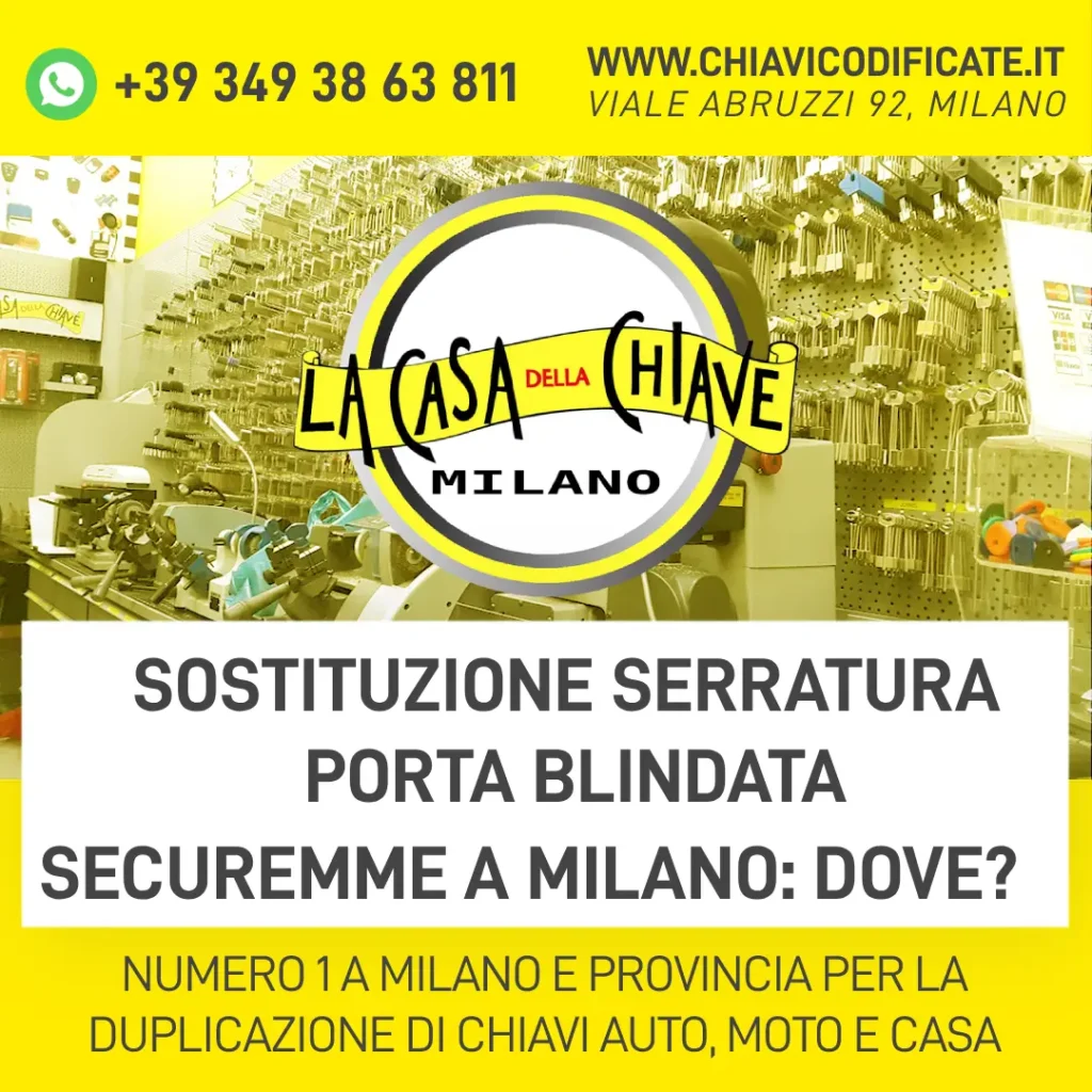 Sostituzione serratura porta blindata Securemme a Milano dove