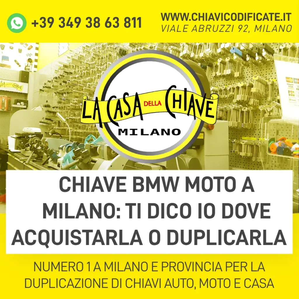 Chiave Bmw moto a Milano ti dico io dove acquistarla o duplicarla