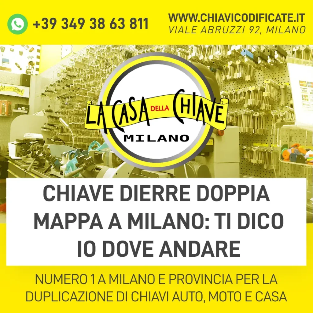 Chiave Dierre doppia mappa a Milano ti dico io dove andare