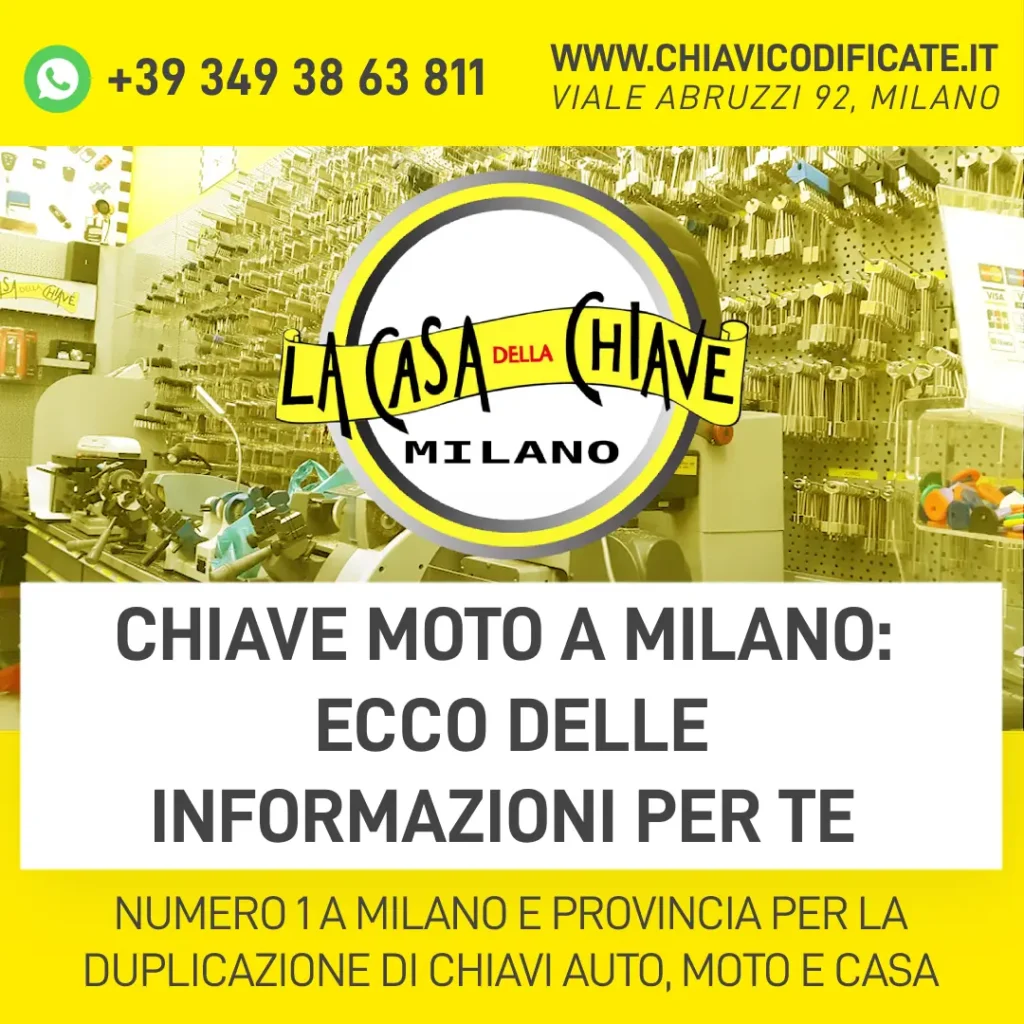 Chiave moto a Milano ecco delle informazioni per te