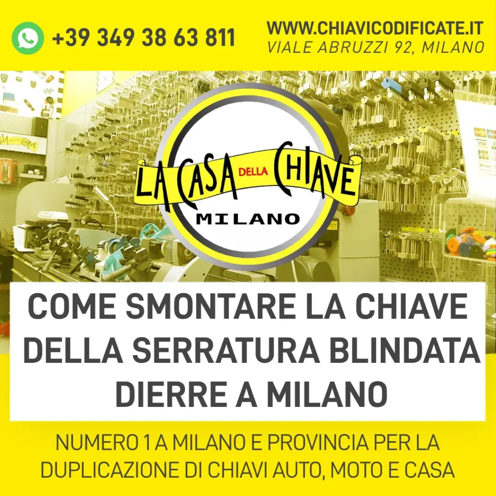 Come smontare la chiave della serratura blindata Dierre a Milano