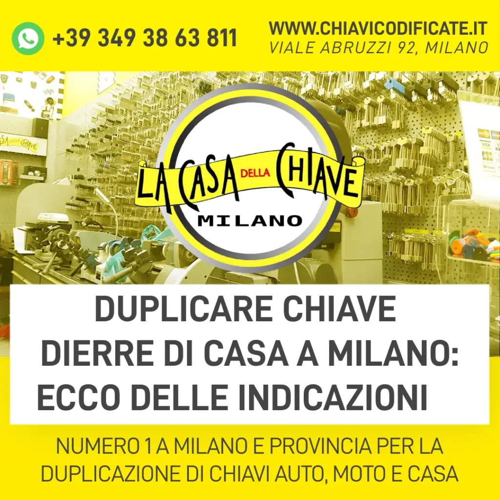 Duplicare chiave Dierre di casa a Milano ecco delle indicazioni