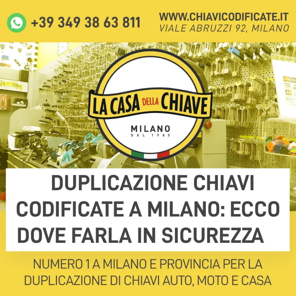 Chiavi codificate a Milano: ecco un ferramenta dove trovarle