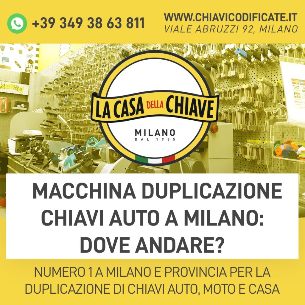 Macchina, duplicazione, chiavi, chiavi auto a Milano, dove andare