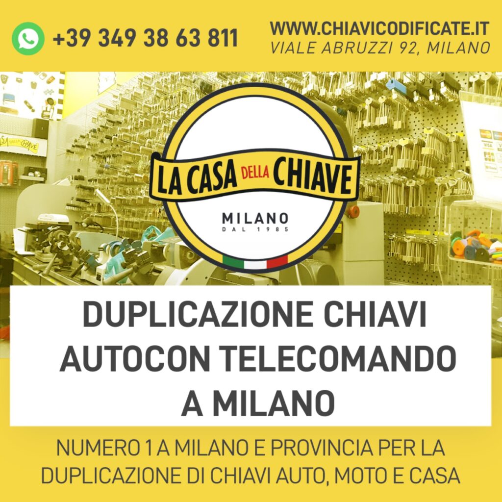 Duplicazione chiavi auto con telecomando a Milano