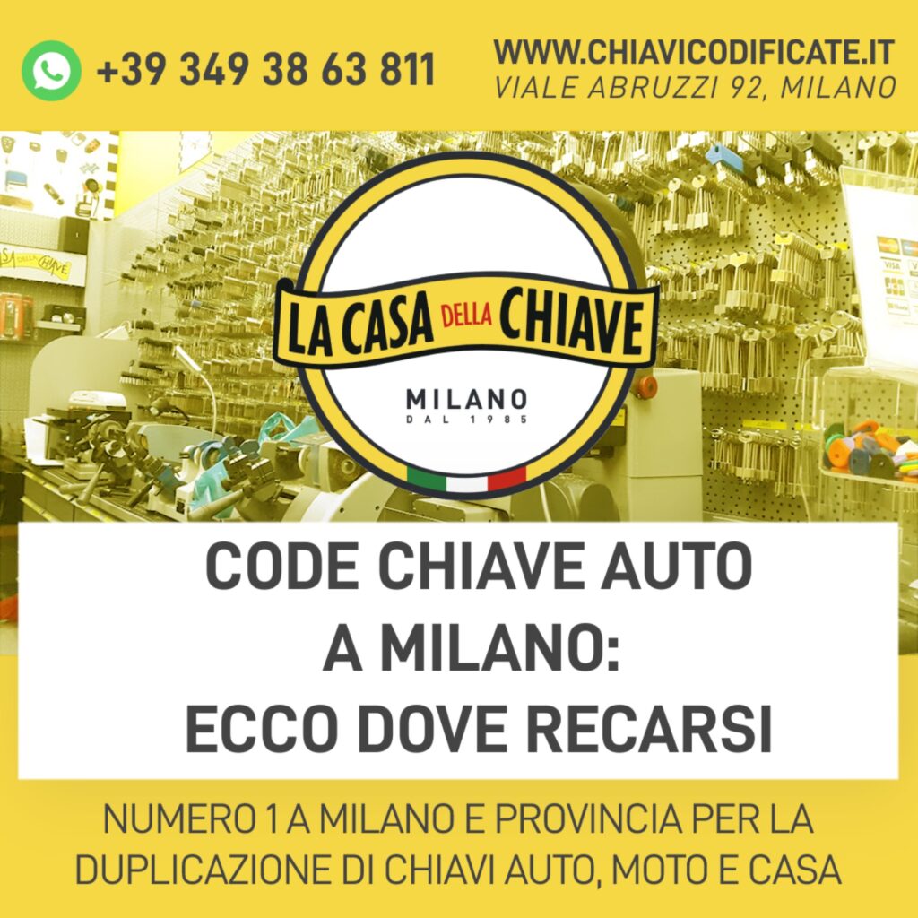 Code chiave auto a Milano