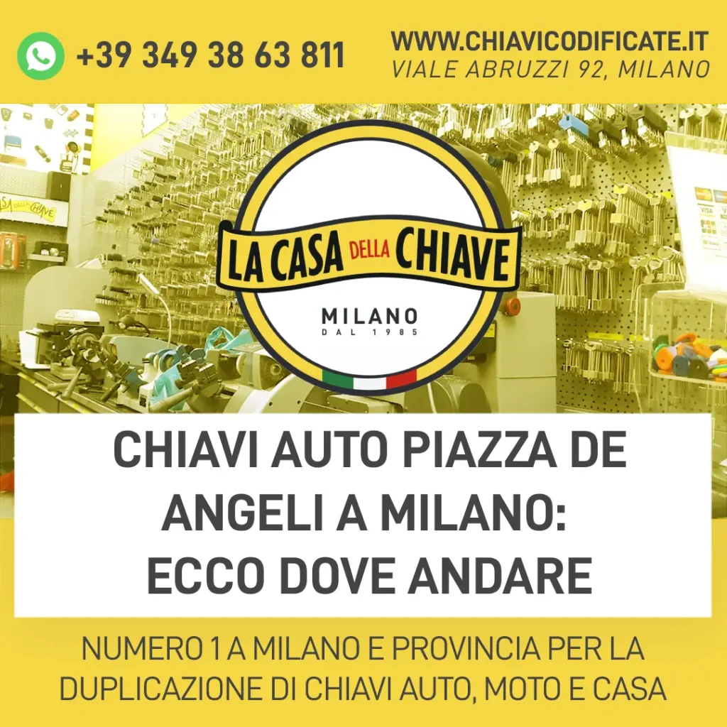 Chiavi auto Piazza de Angeli a Milano: ecco dove andare