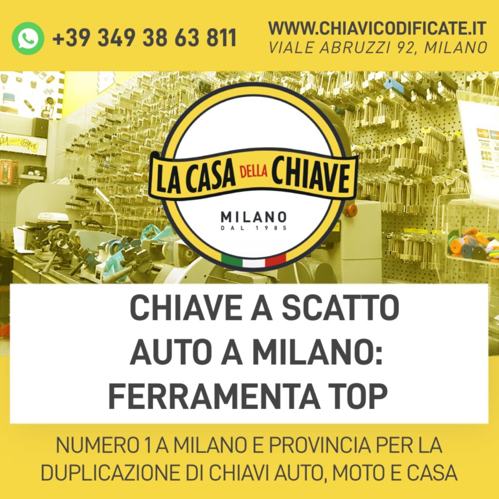 Chiave a scatto auto a Milano: ferramenta top