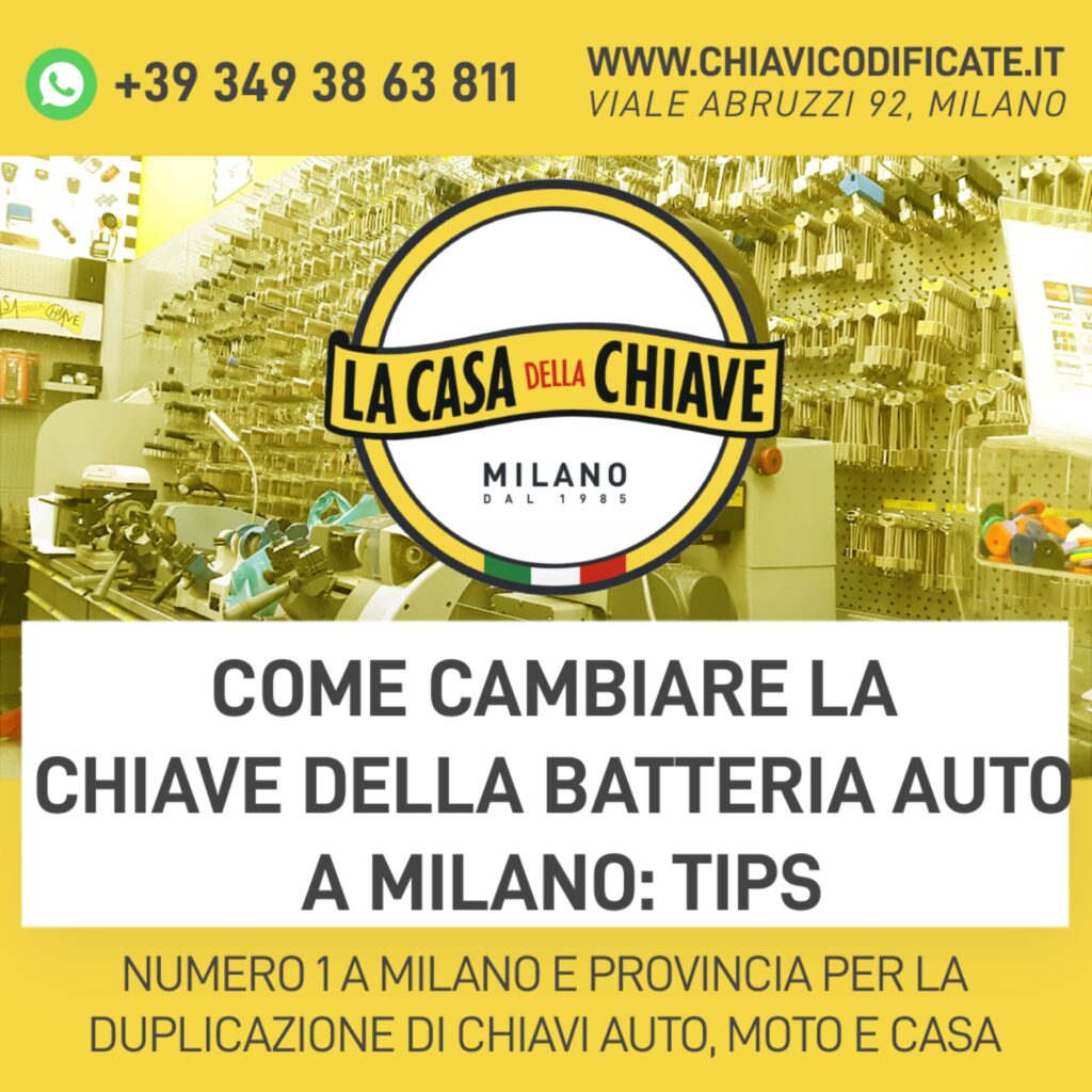 Come cambiare la chiave della batteria dell’auto a Milano