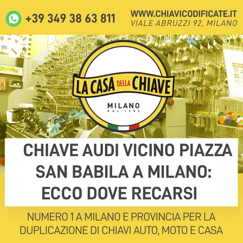 Chiave Audi vicino piazza San Babila a Milano: ecco dove recarsi