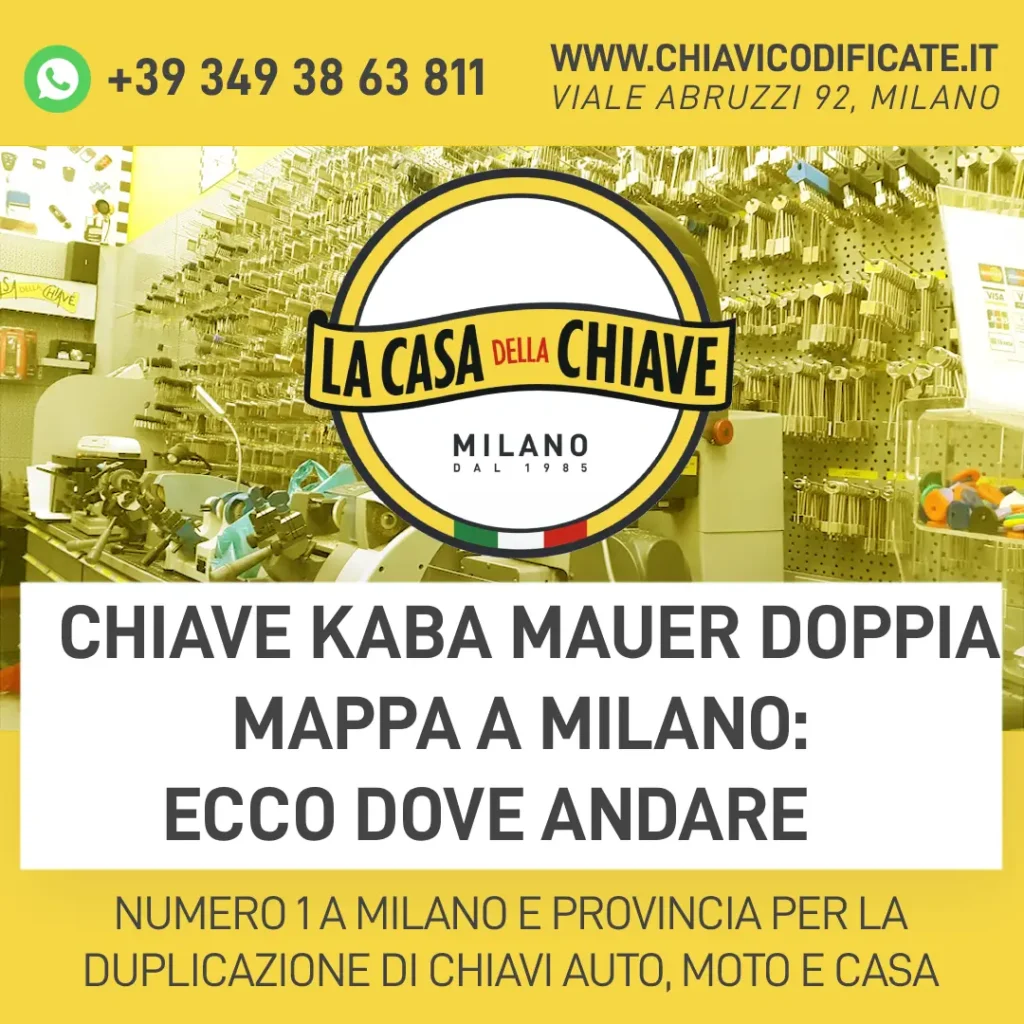 Chiave Kaba mauer doppia mappa a Milano: ecco dove andare