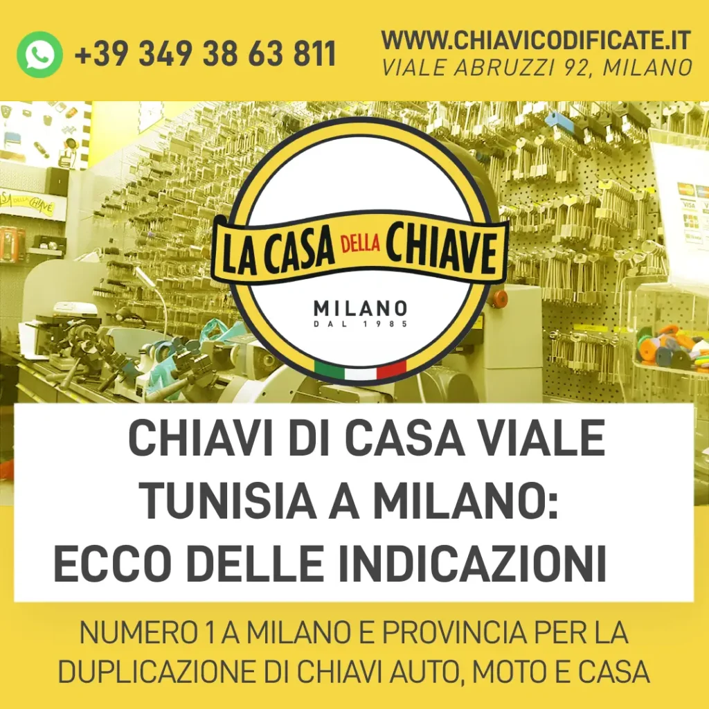 Chiavi di casa viale Tunisia a Milano: ecco delle indicazioni