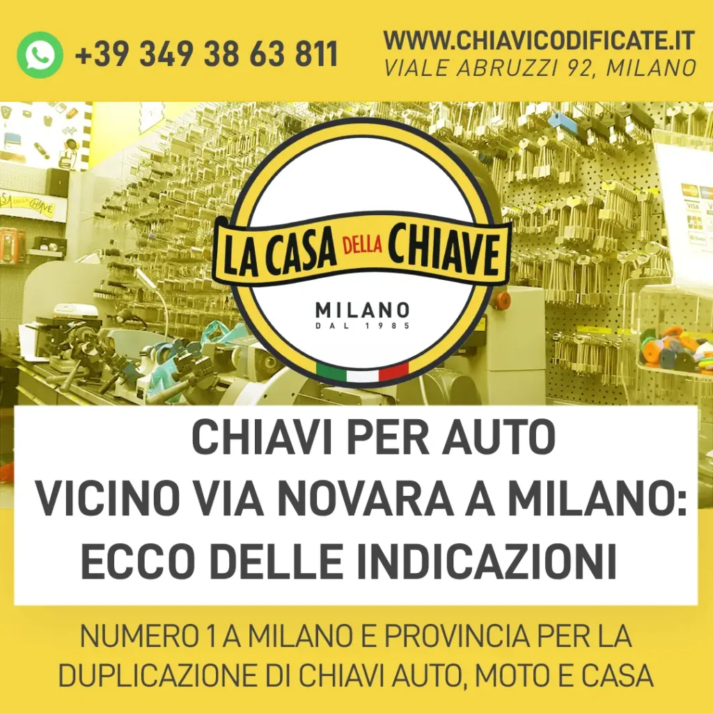 Chiavi per auto vicino via Novara a Milano: ecco delle indicazioni