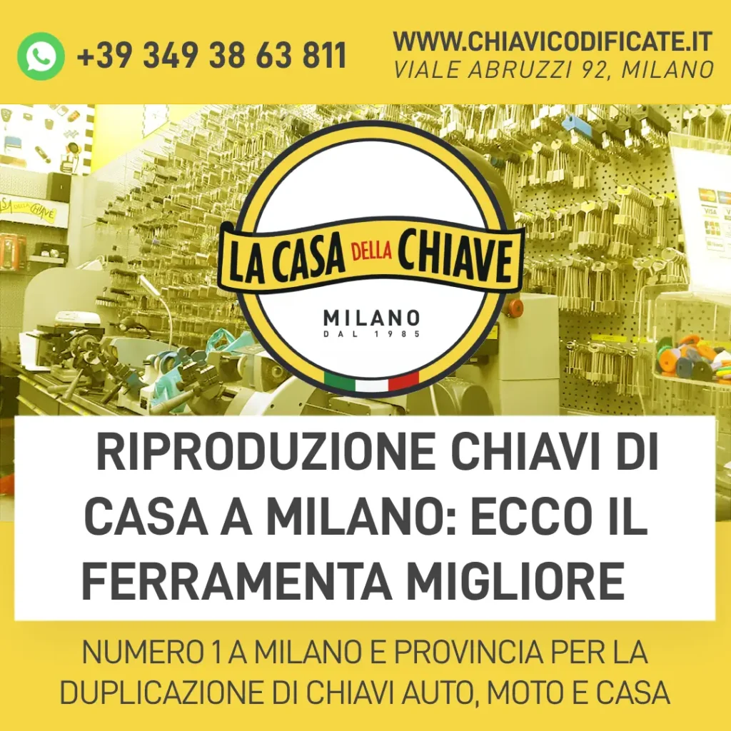 Riproduzione chiavi di casa a Milano: ecco il ferramenta migliore