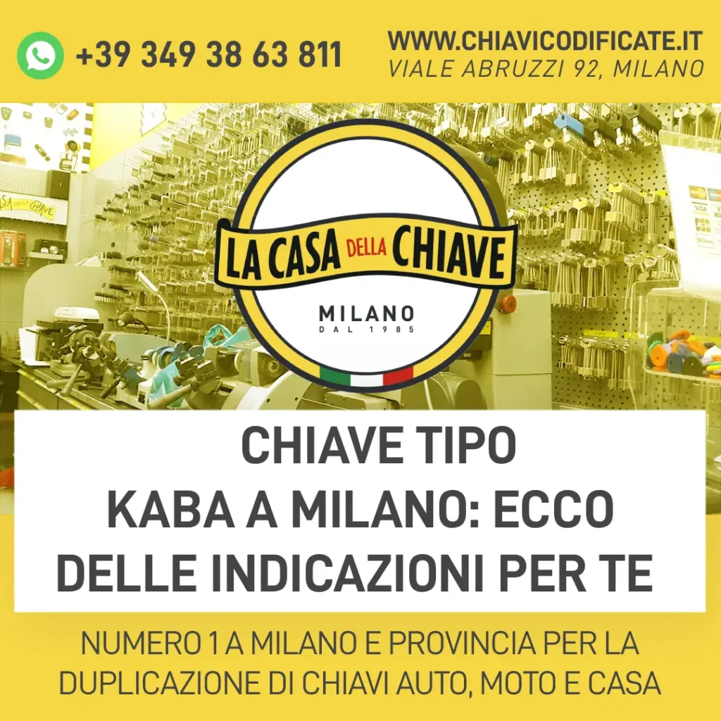 Chiave tipo Kaba a Milano: ecco delle indicazioni per te