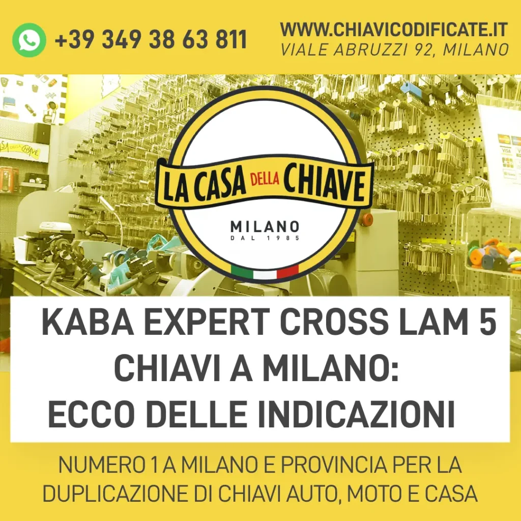 Kaba expert cross lam 5 chiavi a Milano: ecco delle indicazioni