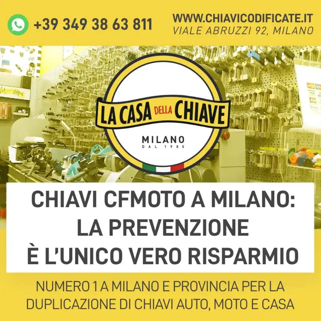 Chiavi CFMOTO a Milano: la prevenzione è l’unico vero risparmio