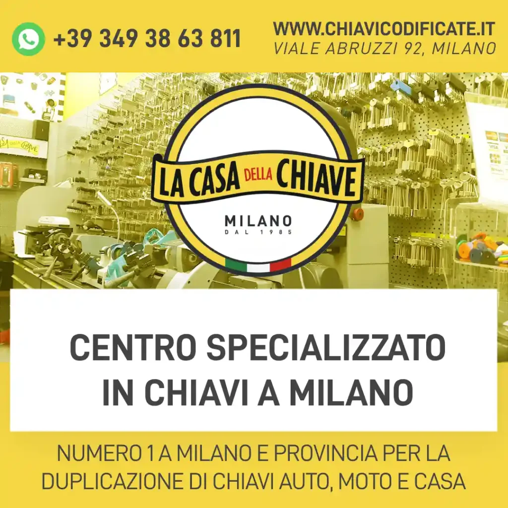 Centro specializzato in chiavi a Milano