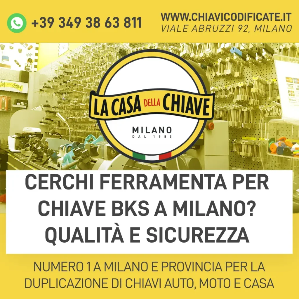 Cerchi ferramenta per chiave BKS a Milano? Qualità e sicurezza