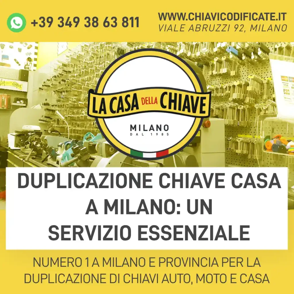Duplicazione chiave casa a Milano: un servizio essenziale