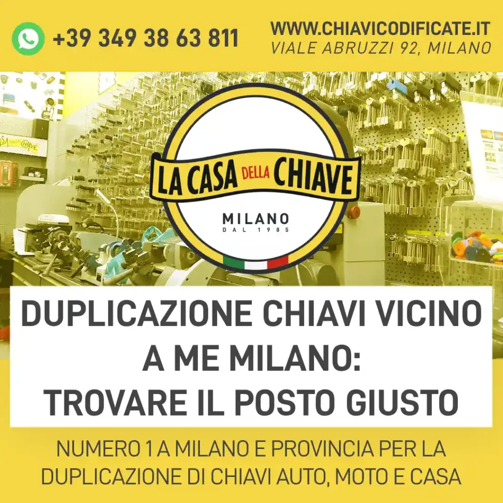 Duplicazione chiavi vicino a me Milano: trovare il posto giusto