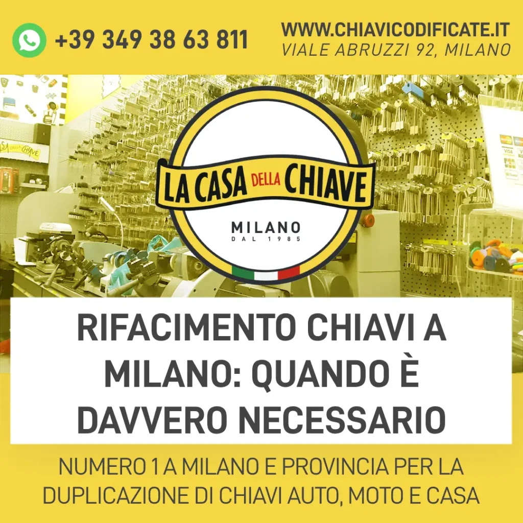 Rifacimento chiavi a Milano: quando è davvero necessario