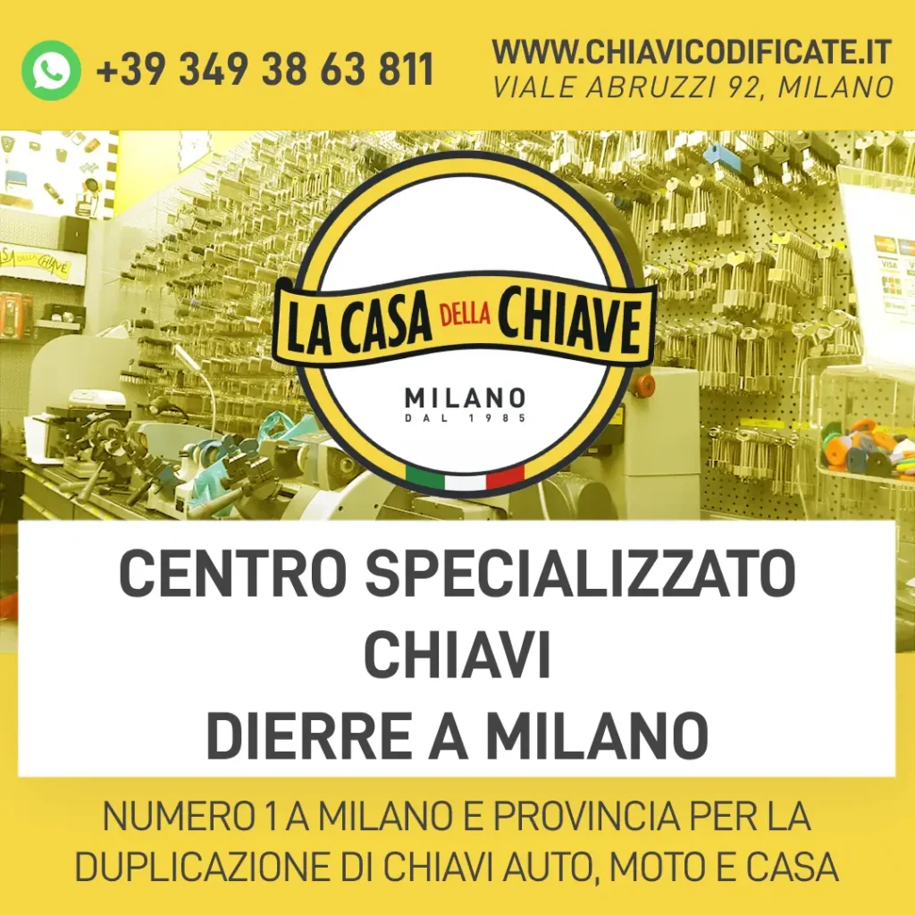 Centro specializzato chiavi Dierre a Milano