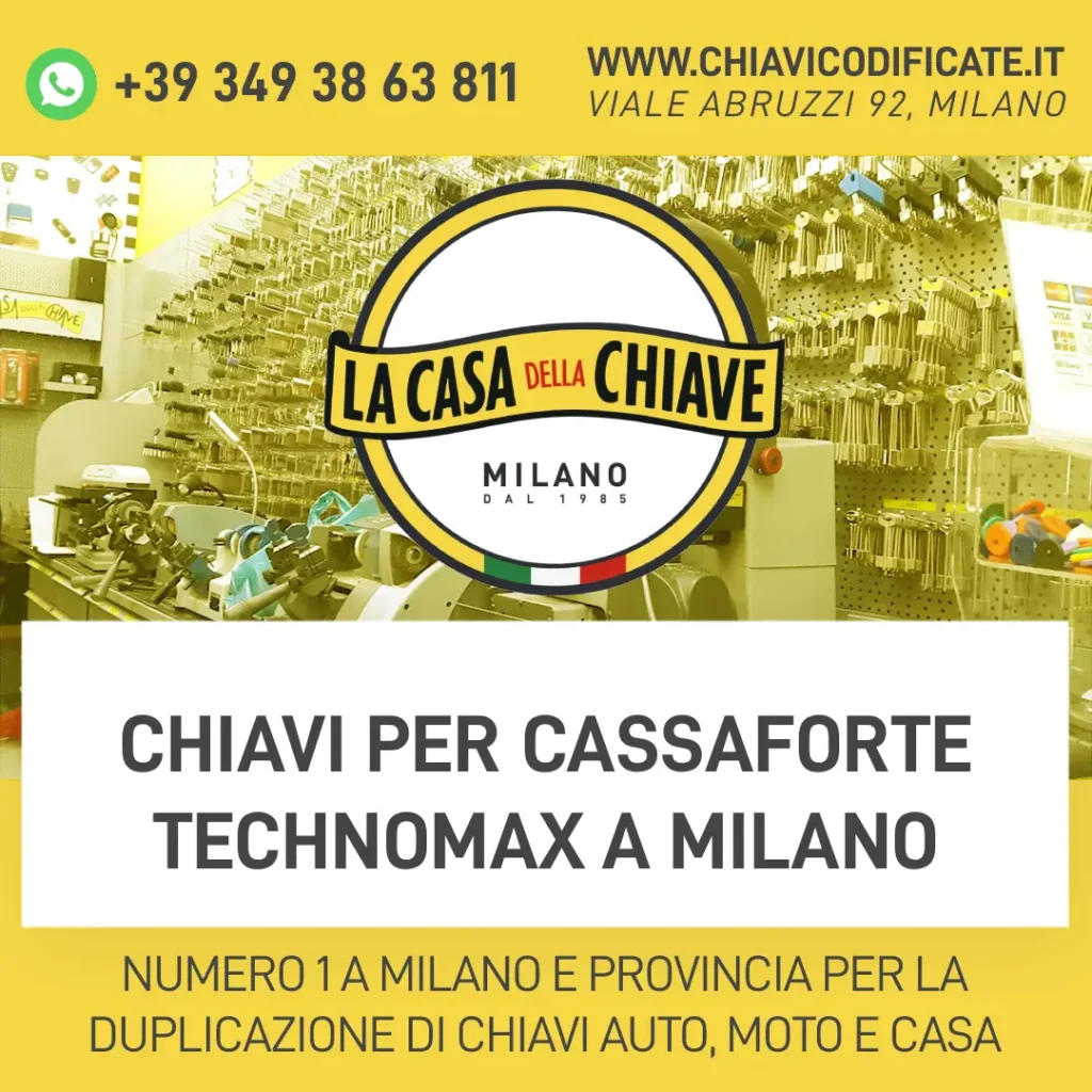 Chiavi per cassaforte Technomax a Milano