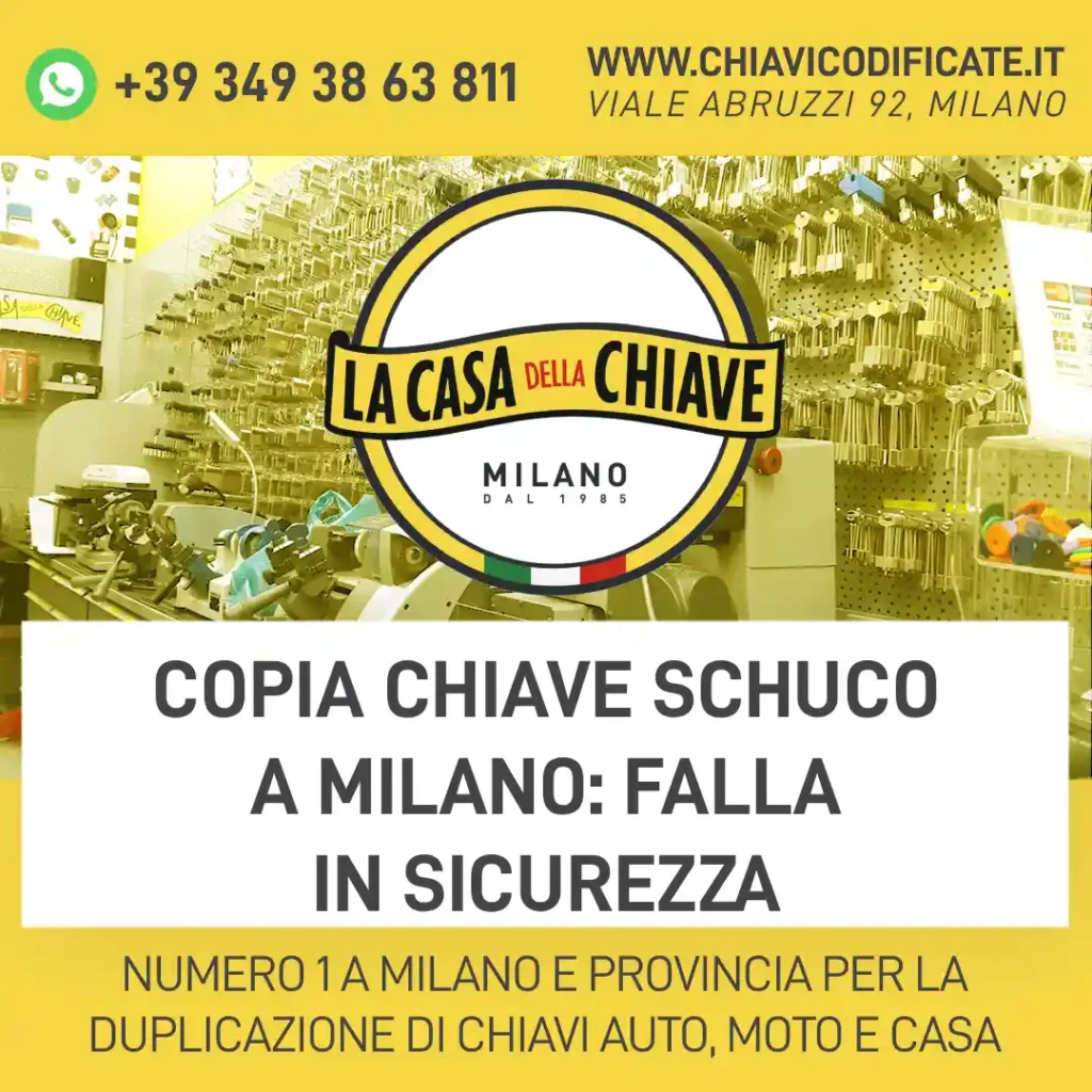 Copia chiave schuco a Milano: falla in sicurezza