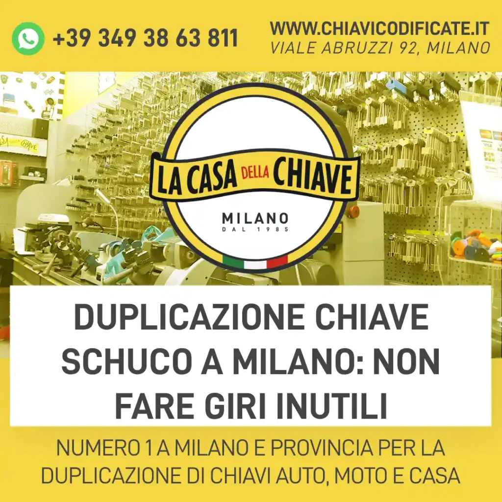 Duplicazione chiave schuco a Milano: non fare giri inutili