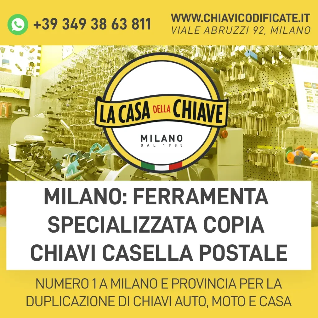 Milano: Ferramenta Specializzata Copia Chiavi Casella Postale