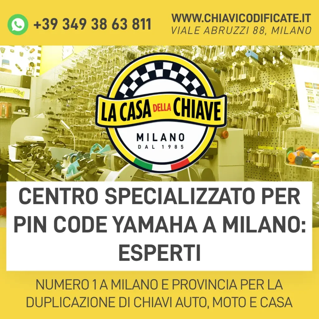 Centro specializzato per pin code Yamaha a Milano