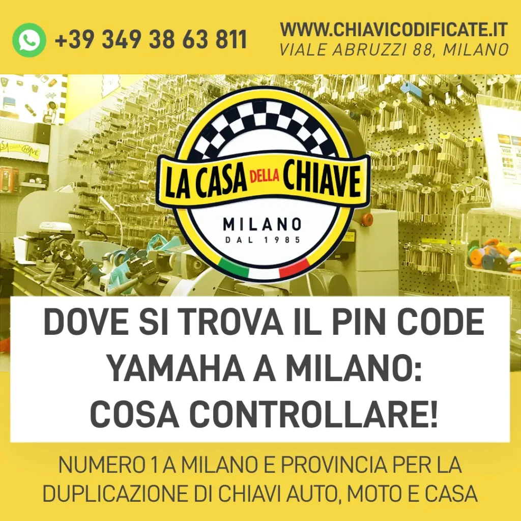 Dove si trova il Pin Code Yamaha a Milano: cosa controllare!