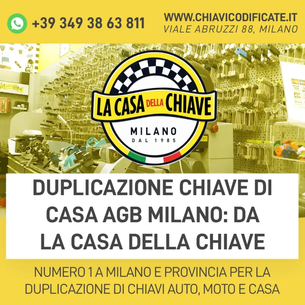 Duplicazione chiave di casa AGB Milano: da La Casa della Chiave