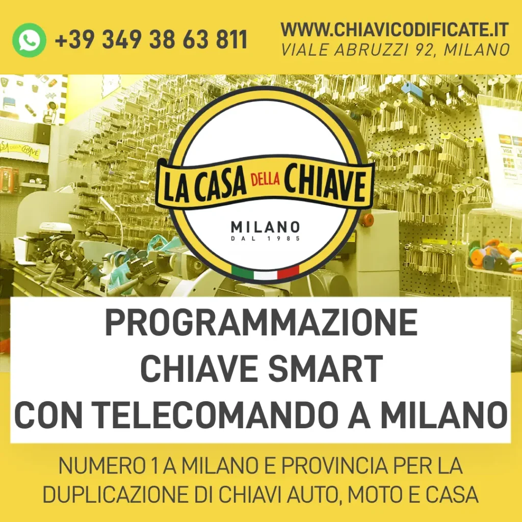 Programmazione chiave Smart con telecomando Milano