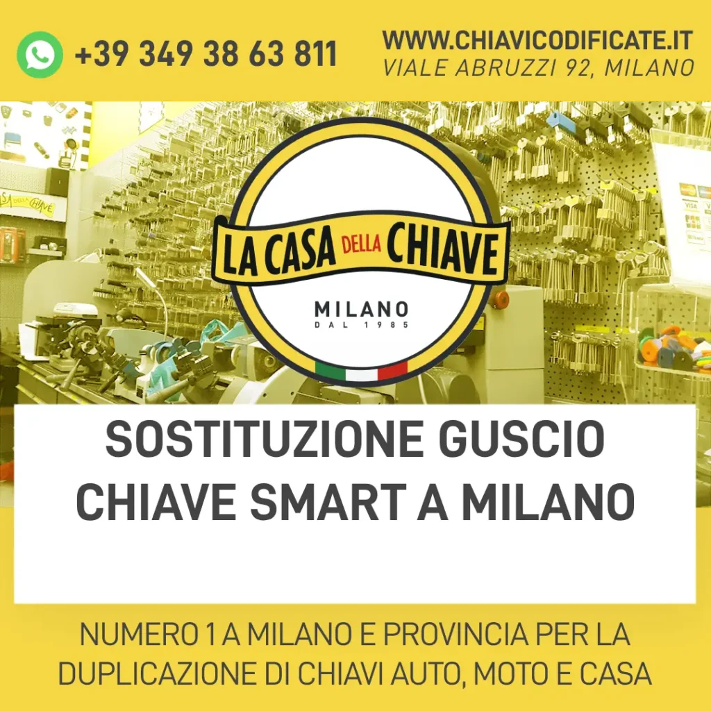 Sostituzione guscio chiave Smart a Milano