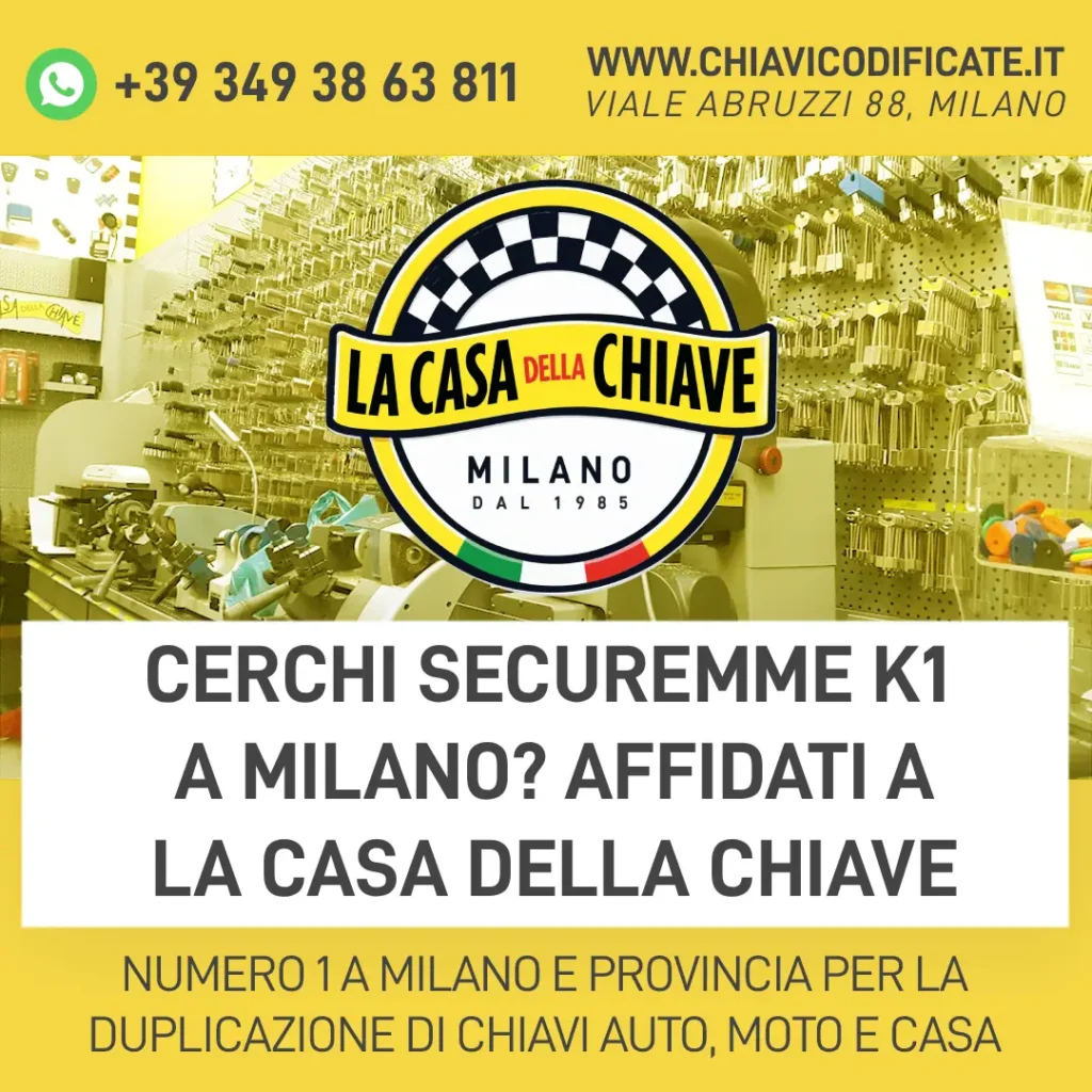 Cerchi Securemme K1 a Milano? Affidati a La Casa della Chiave