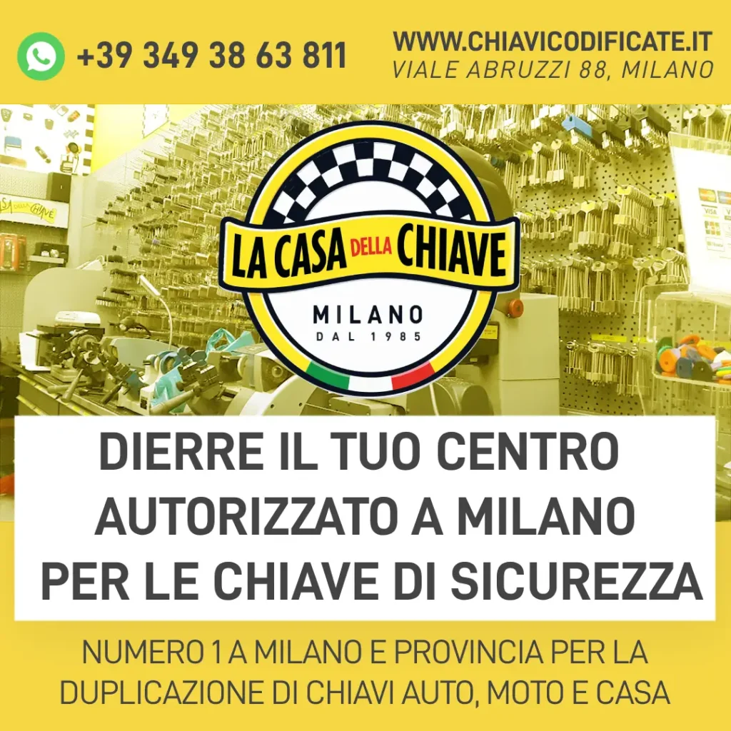 Dierre il Tuo Centro Autorizzato a Milano per le Chiave di Sicurezza