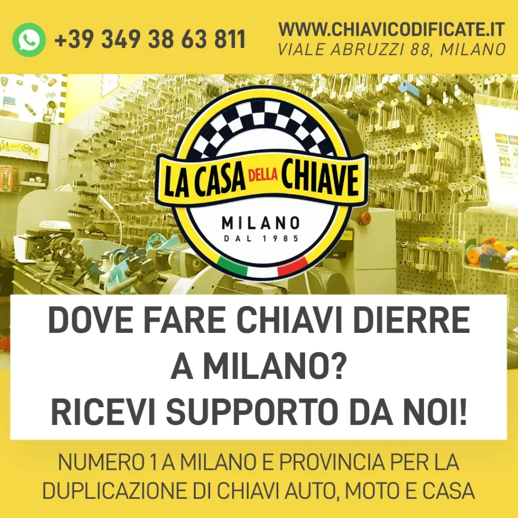 Dove fare chiavi Dierre a Milano? Ricevi supporto da noi!