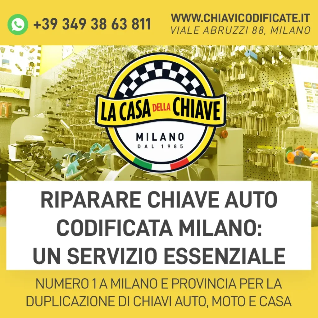 Riparare chiave auto codificata Milano: un servizio essenziale