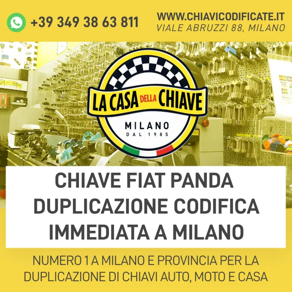 Chiave Fiat Panda Duplicazione Codifica Immediata a Milano